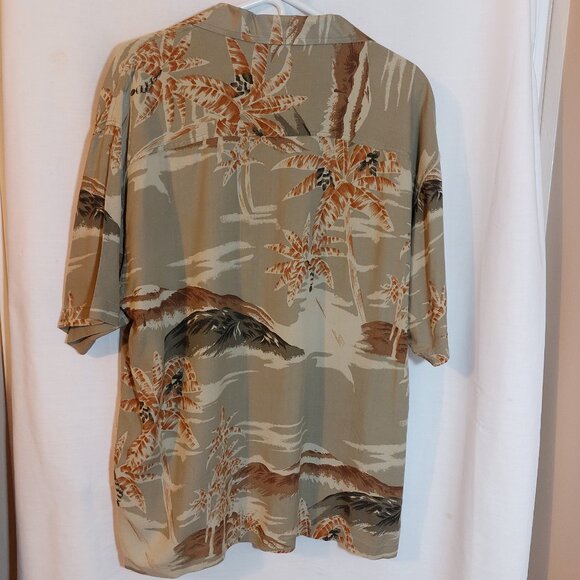 World Island Mens Hawaiian Aloha Shirt Size Large Short Sleeve Cotton Button Up - Picture 3 of 5